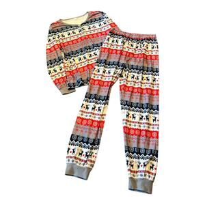 Holiday Themed Christmas Reindeer Pajamas Size L NWOT
